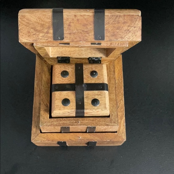 Set of 3 stackable wood boxes. - Picture 8 of 9